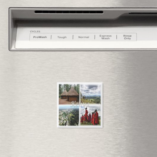 zKE031 KENYA, Mozaïek, Afrika, Fridge Magneet (Insitu (Vaatwasser))