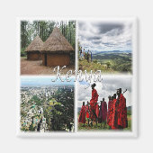 zKE031 KENYA, Mozaïek, Afrika, Fridge Magneet (Voorkant)