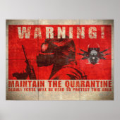 ZKE Quarantine Warning Poster (Voorkant)