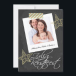 ZKerstling palalkboard Foto Lijst en tape<br><div class="desc">Fantastische platte kerstkaart met tekstdetail Zal Kerstmis - Nederlandse katholieke platte kaarten ...  Chalkboard en foto-Lijst met strips en gouden sterren,  zwart-wit,  ontwerp ...  X-Mas/vakantiekaart voor uw eigen personalisatie met uw eigen foto en tekst van Ricaso</div>