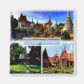 zKH003 PHNOM PENH, Silver Pagoda, Cambodja, Fridge Magneet (Voorkant)