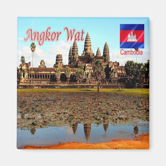 zKH005 ANGKOR WAT, Cambodja, Azië, Fridge Magneet (Voorkant)