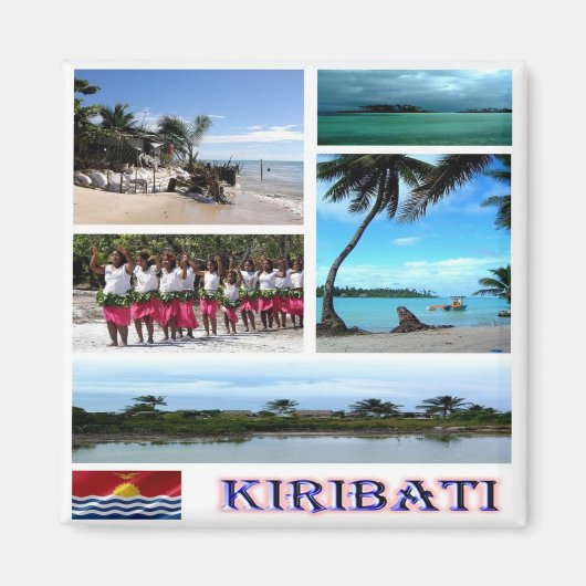 ZKI003 KIRIBATI, MOSAIC, Oceania, Fridge Magneet (Voorkant)