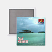 zKI005 WELL, Atoll, KIRIBATI, Oceania, Fridge Magneet (Voorkant / Achterkant)