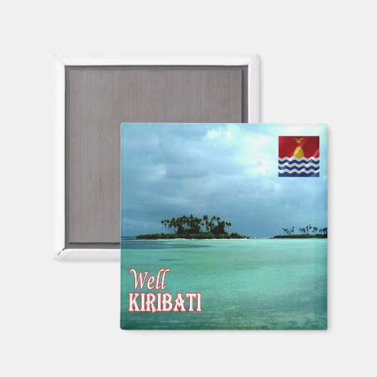 zKI005 WELL, Atoll, KIRIBATI, Oceania, Fridge Magneet (Voorkant / Achterkant)
