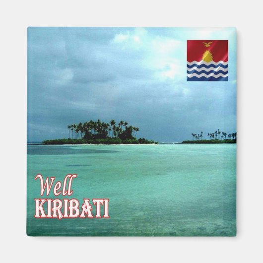 zKI005 WELL, Atoll, KIRIBATI, Oceania, Fridge Magneet (Voorkant)