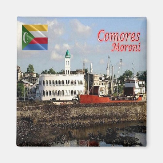 zKM007 MORONI, COMOROS, Afrika, Fridge Magneet (Voorkant)
