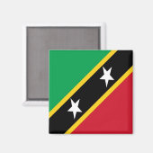 zKN001 SAINT KITTS EN NEVIS, VLAG, Amerika,Koelkas Magneet (Voorkant / Achterkant)