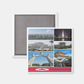 zKP003 PYONGYANG, Noord-Korea, Fridge Magneet (Voorkant / Achterkant)