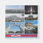 zKP003 PYONGYANG, Noord-Korea, Fridge Magneet (Voorkant)