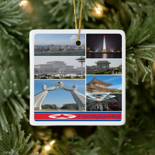 zKP003 PYONGYANG, Noord-Korea, Keramisch Ornament (Boom)