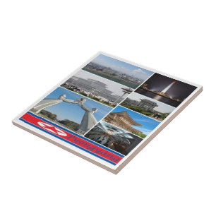 zKP003 PYONGYANG, Noord-Korea, Tegeltje