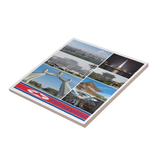 zKP003 PYONGYANG, Noord-Korea, Tegeltje (Zijkant)