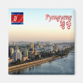 zKP006 Taedong River PYONGYANG Noord-Korea, Fridge Magneet (Voorkant)