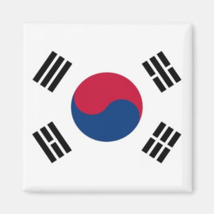 zKR001 Zuid-Koreaanse VLAG Zuid-Korea, Fridge Magneet
