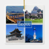 zKR003 SEOUL, Zuid-Korea ROK, Azië, Keramisch Ornament (Achterkant)