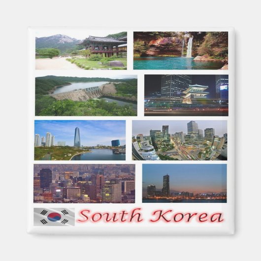 zKR004 ZUID-KOREA, Azië, Fridge Magneet (Voorkant)