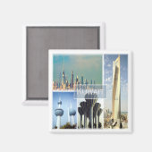 zKW003 KUWAIT-mozaïek, Azië, Fridge Magneet (Voorkant / Achterkant)