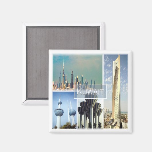 zKW003 KUWAIT-mozaïek, Azië, Fridge Magneet (Voorkant / Achterkant)