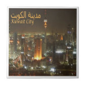 zKW006 AL KUWAIT, stad bij nacht, Azië, Tegeltje (Voorkant)