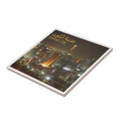 zKW006 AL KUWAIT, stad bij nacht, Azië, Tegeltje (Zijkant)