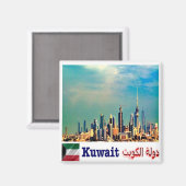zKW007 AL KUWAIT stadsppanorama, Azië, Fridge Magneet (Voorkant / Achterkant)