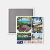 zKY002 CAYMAN ISLANDS, Mosaic, Amerika, Fridge Magneet (Voorkant / Achterkant)