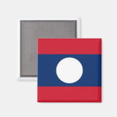 zLA001 FLAG LAOS, Fridge Magneet (Voorkant / Achterkant)