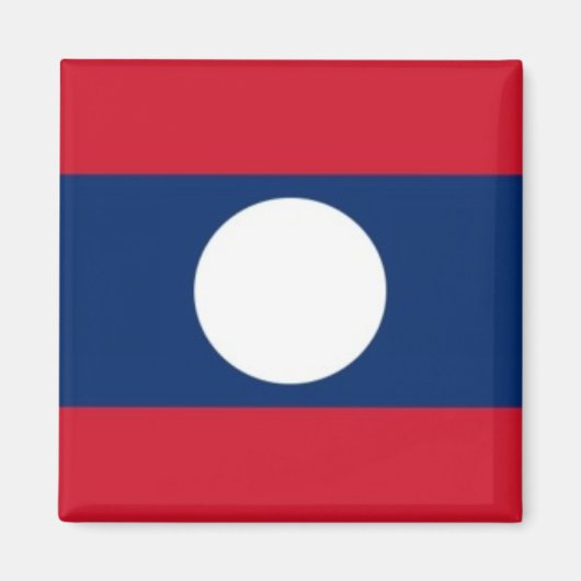 zLA001 FLAG LAOS, Fridge Magneet (Voorkant)