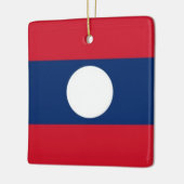 zLA001 VLAG LAOS, Keramisch Ornament (Links)