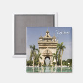 zLA004 VIENTIANE, Laos, Azië, Fridge Magneet (Voorkant / Achterkant)