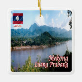 zLA006 LUANG PRABANG Mekong, Laos, Azië, Fridge Keramisch Ornament (Voorkant)