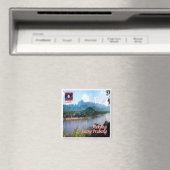 zLA006 LUANG PRABANG Mekong, Laos, Azië, Fridge Magneet (Insitu (Vaatwasser))