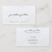 Zlanke Marmeren Sjabloon Calligrafie Script Luxe Visitekaartje (Voorkant / Achterkant)