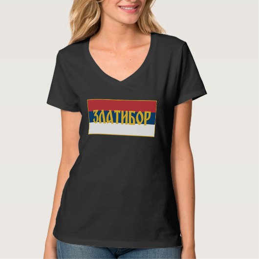 Zlatibor berg Tornik Servische Vlag T-shirt (Voorkant)