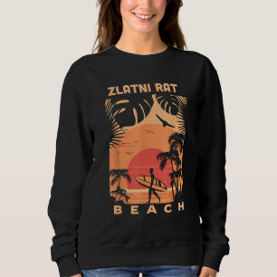 Zlatni Rat-strand zonsondergang zomer vakantie vin Trui