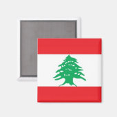 zLB001 Libanese VLAG Libanon, Fridge Magneet (Voorkant / Achterkant)