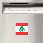 zLB001 Libanese VLAG Libanon, Fridge Magneet (Insitu (Vaatwasser))