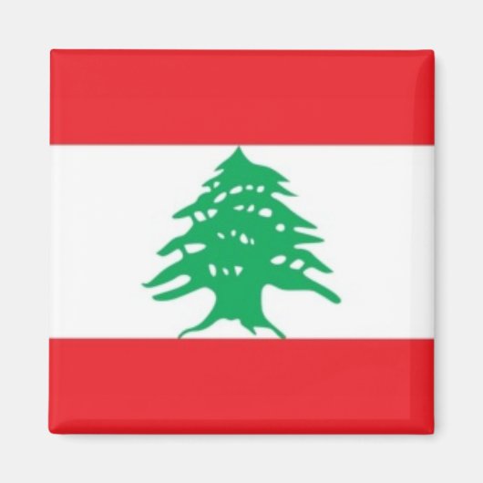 zLB001 Libanese VLAG Libanon, Fridge Magneet (Voorkant)