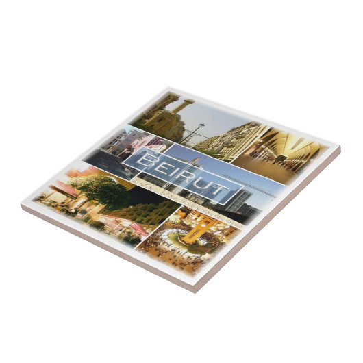 zLB003 BEIROET, Libanon, Azië. Tegeltje (Zijkant)