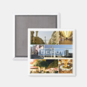 zLB003 BEIRUT, Libanon, Azië. Fridge Magneet (Voorkant / Achterkant)