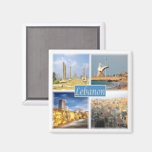 zLB005 LIBANON mozaïek, Azië, Fridge Magneet (Voorkant / Achterkant)