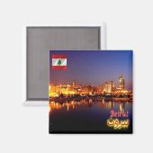 zLB012 BEIRUT in het centrum, Libanon, Azië, Fridg Magneet (Voorkant / Achterkant)