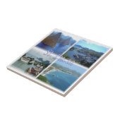 zLC003 SAINT LUCIA, Mozaïek, Amerika, Tegeltje (Zijkant)