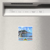 zLC008 CASTRIES, Harbour, Saint Lucia, Fridge Magneet (Insitu (Vaatwasser))