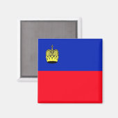 zLI001 VLAG VAN LIECHTENSTEIN - Fridge Magnet (Voorkant / Achterkant)
