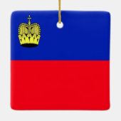 zLI001 VLAG VAN LIECHTENSTEIN, Keramisch Ornament (Achterkant)