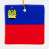 zLI001 VLAG VAN LIECHTENSTEIN, Keramisch Ornament (Voorkant)
