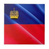 zLI002 LIECHTENSTEIN wafig FLAG - Fridge Magnet K Tegeltje (Voorkant)