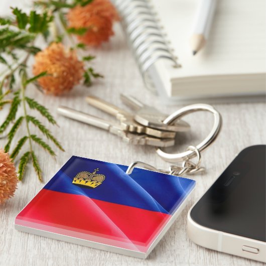 zLI002 LIECHTENSTEIN Wafig FLAG, Sleutelhanger (Voorkant Rechts)